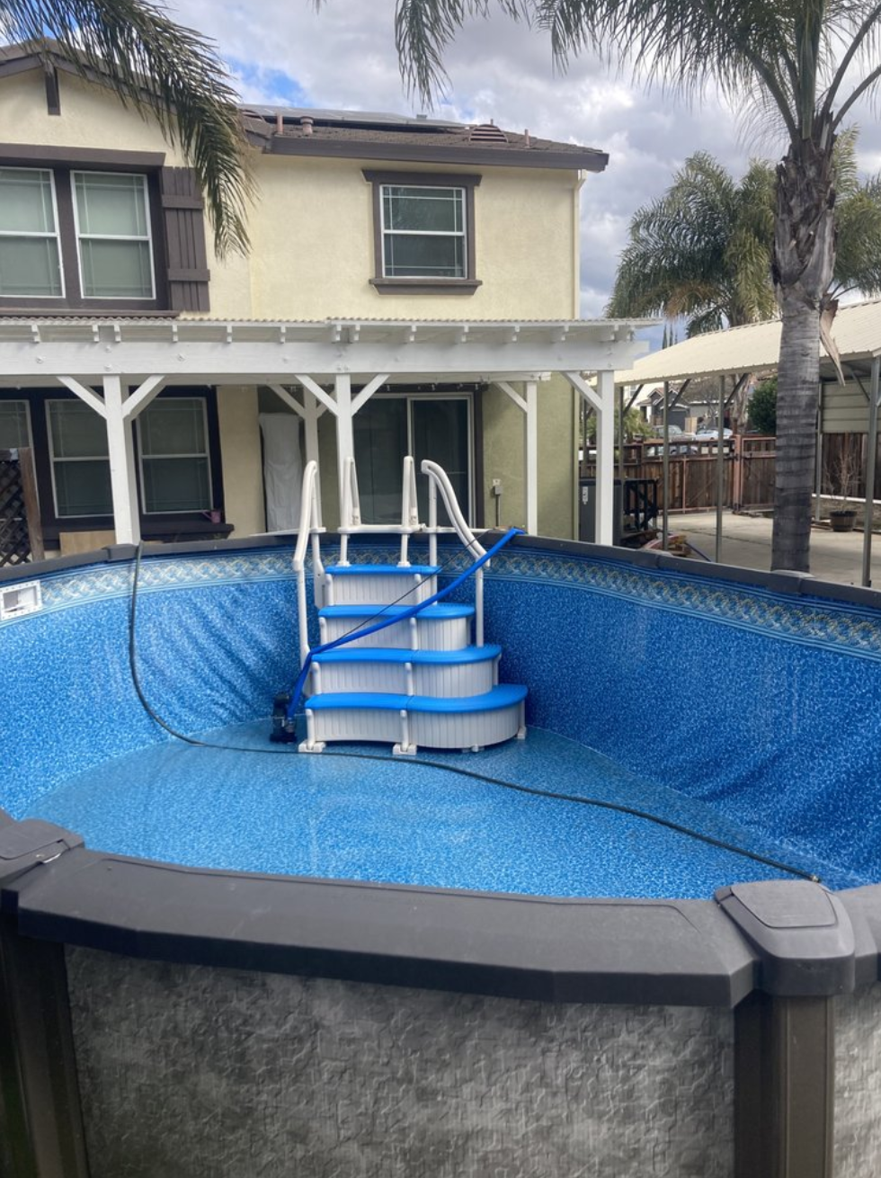 The same Manteca pool after EZ Pools service